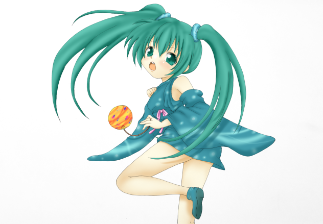 初音ミク夏ぽいの描いてみた(っ ॑꒳ ॑c)