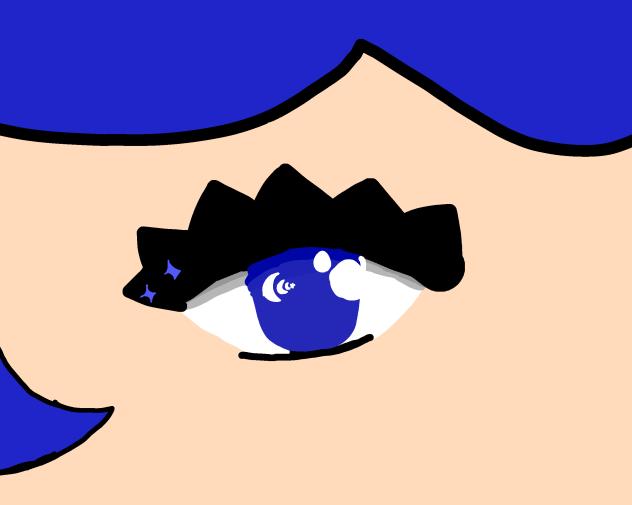blue eyes! (this is not coraline)