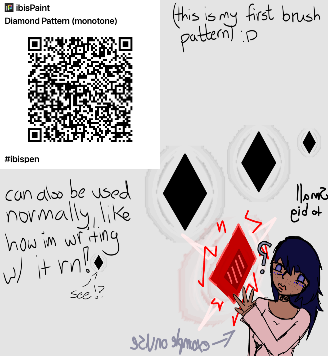 Diamond Brush Pattern [Kite Shaped] - ibisPaint