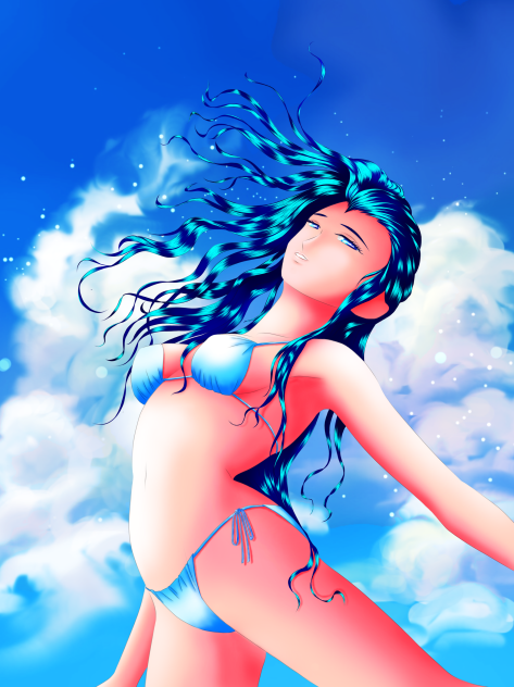 ー  流し目セクシー乙女  青空コラボの巻 ー  カラー