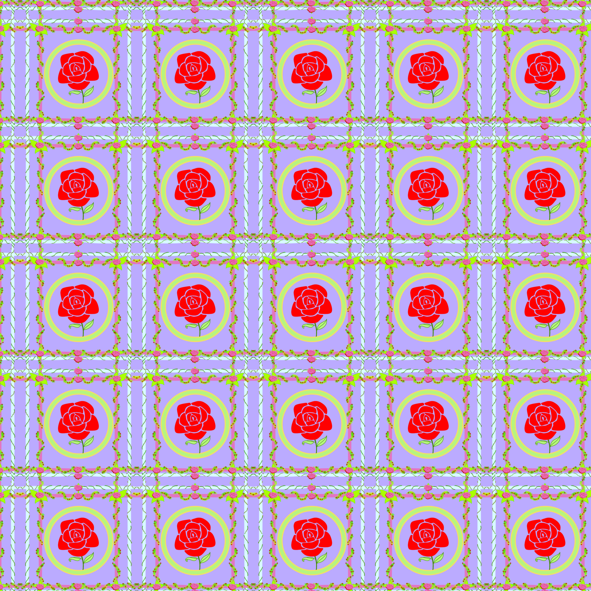 rose - pattern - ibisPaint
