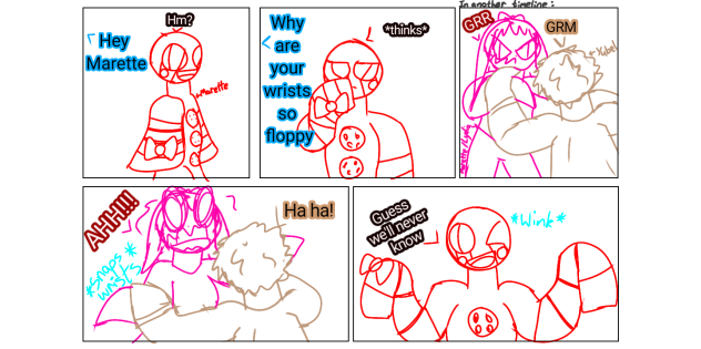 Marette why your hands floppy. comic