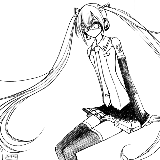 初音ミクの塗り絵