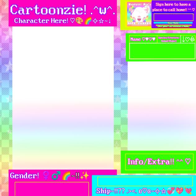 Cartoonzie's Cs Sheet YAY!! 💖✨~!!♡✧☆✿ X3