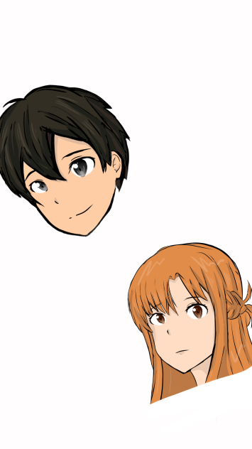 My first ever digital of Asuna &Kirito