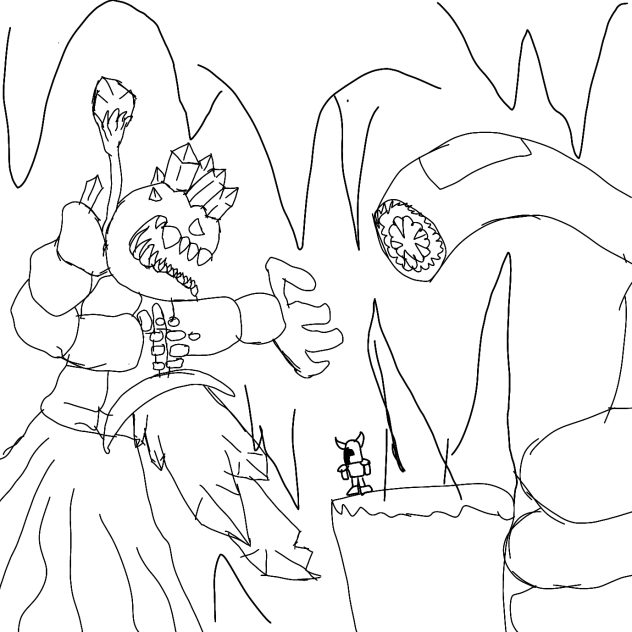 golem de gemas vs gusano gigante