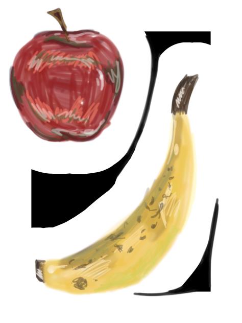 banana and apple