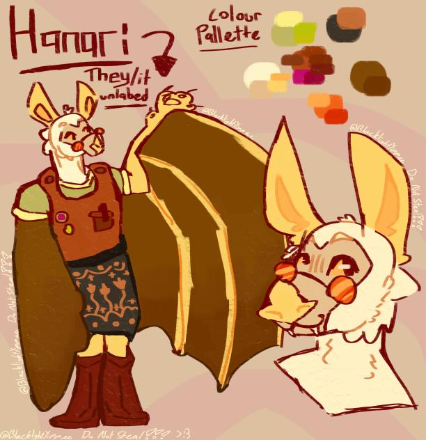 Hanari ref sheet (new fursona)