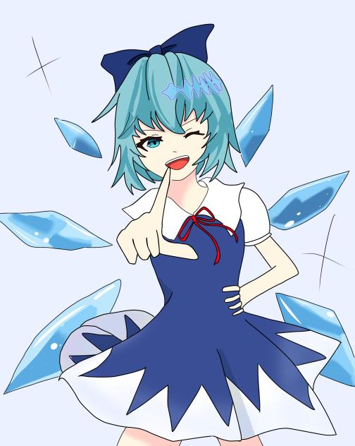 チルノの塗り絵(自分で塗ってみた！)