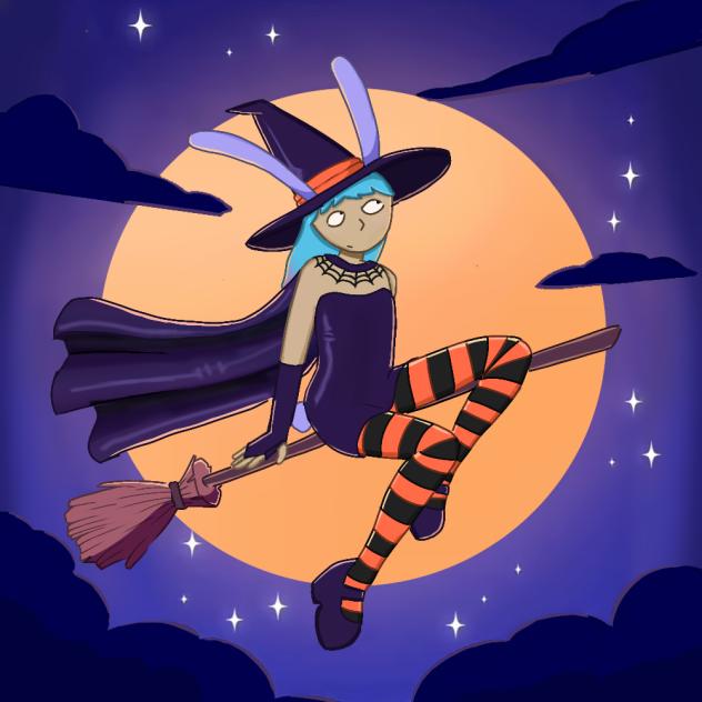 Terrie in his halloween costume