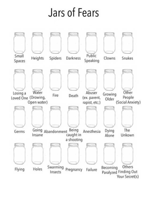 Blank jar of fears