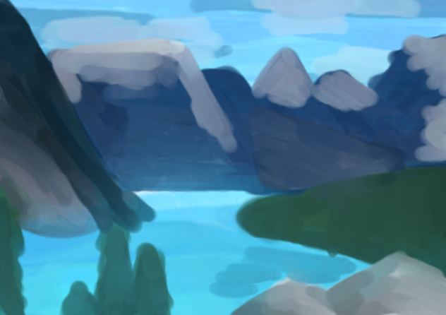 River and mountains in Canada