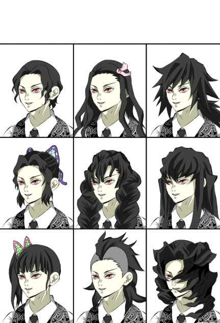 鬼舞辻無惨を様々なヘアスタイルで描く〜壱の型〜