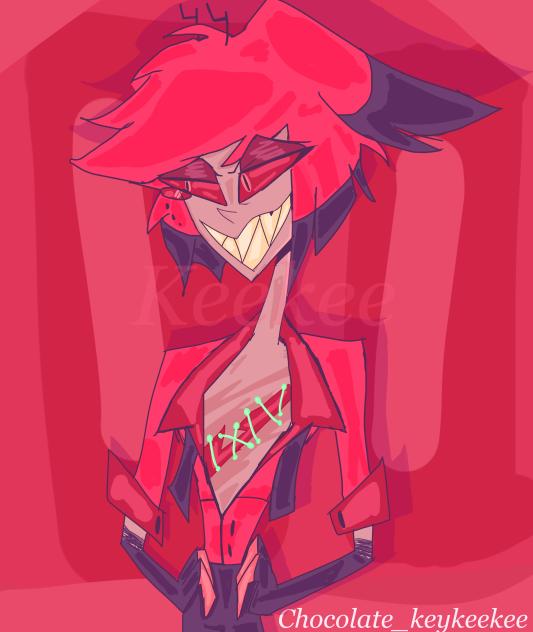 Alastor with a shirt open