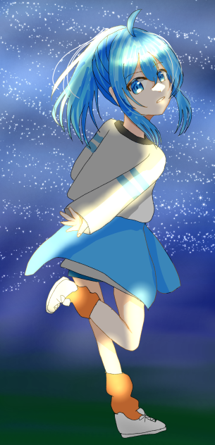 星空の下　るなさん