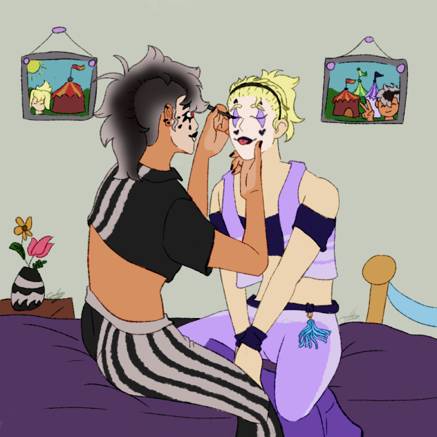 Maj gets his makeup done