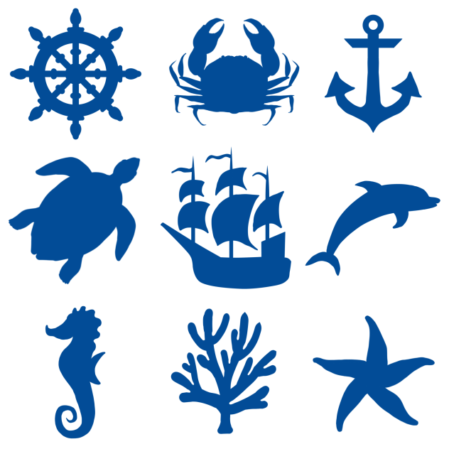 Sea icons (blue)