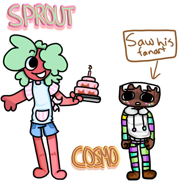 Sprout and Cosmo dandy’s world