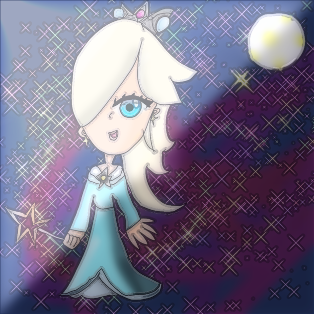 Rosalina_Rosetta stained glass fanart