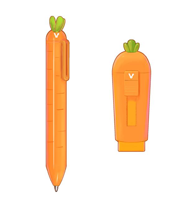 Carrot pen and eraser