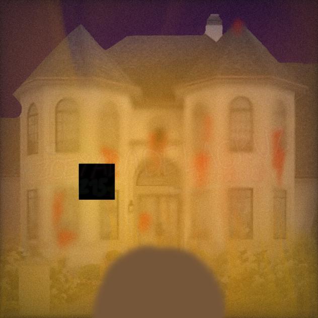 The burning mansion