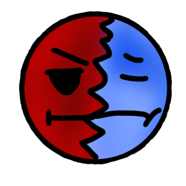 red& blue moon transparent PNG
