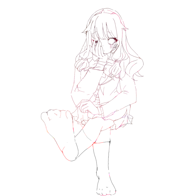 寧々ちゃんに踏まれたい(( 線画