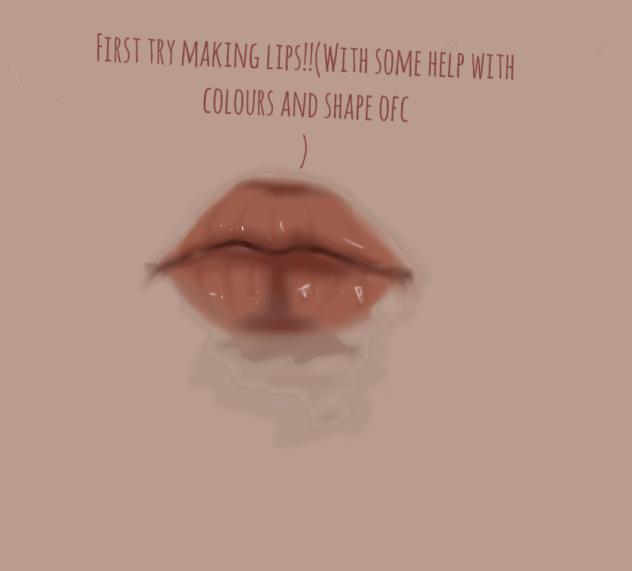 My first try for lips!! - ibisPaint