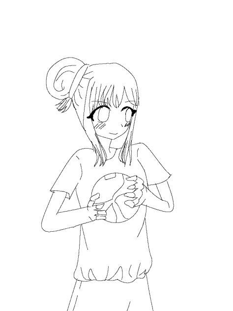 バレーボール女子塗り絵