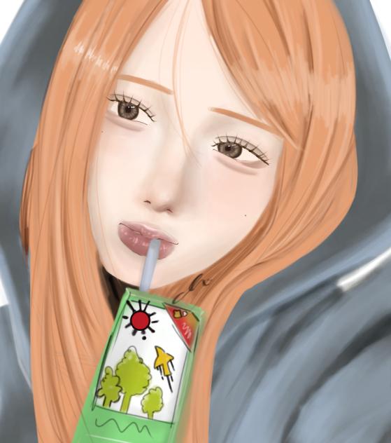 Drinking Juice - ibisPaint