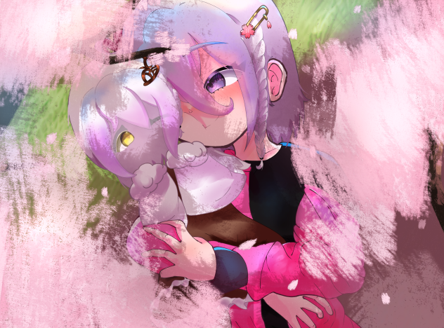 桜の木の下で。