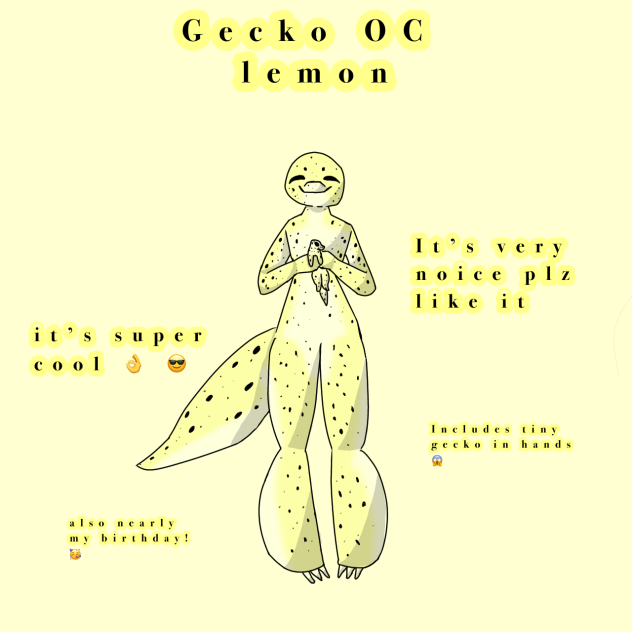 gecko oc (name is lemon)