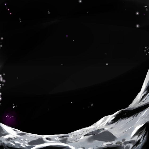 Moon surface Curved distorted view