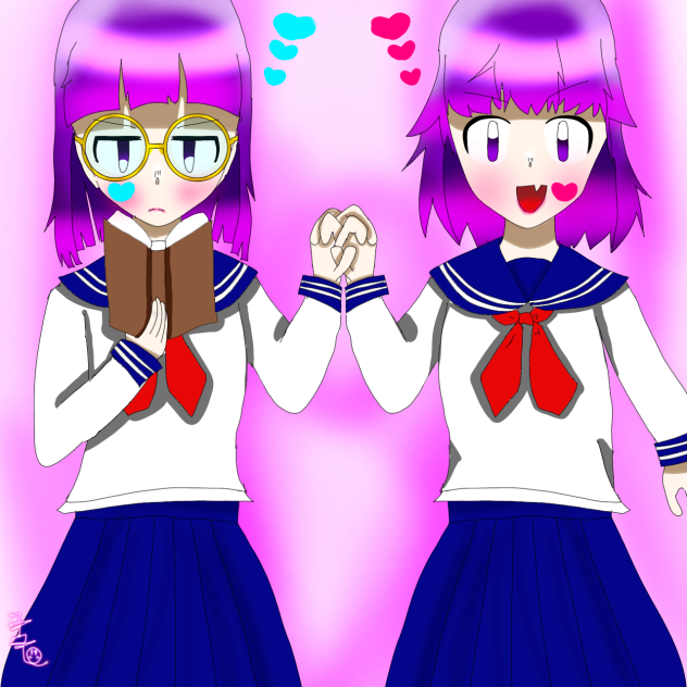 セーラー服の双子