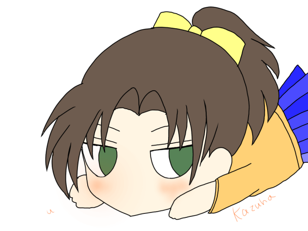 和葉ちゃんだる〜んポーズ描いてみた。