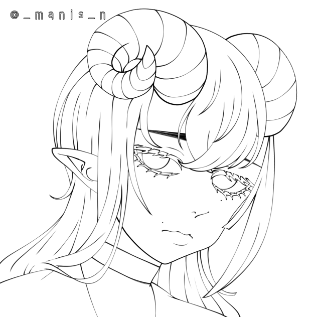 Demon lineart