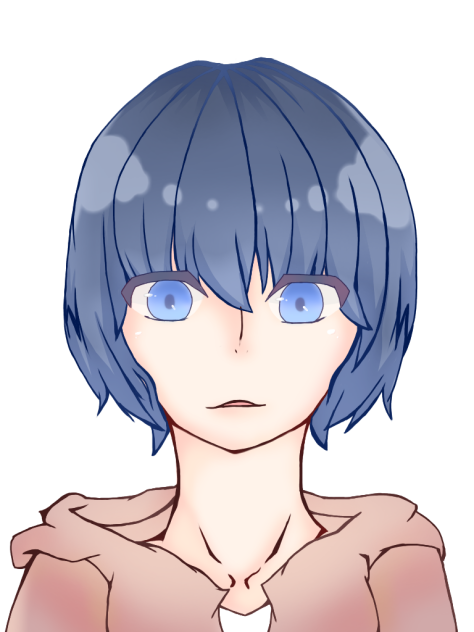 《描いてみた》青髪の女の子