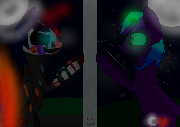 I am face to face with my dark side - ibisPaint