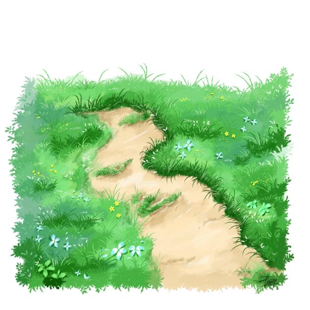 grassy road 🌱 - ibisPaint
