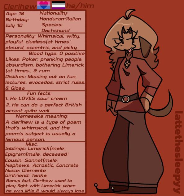 clerihew info sheet