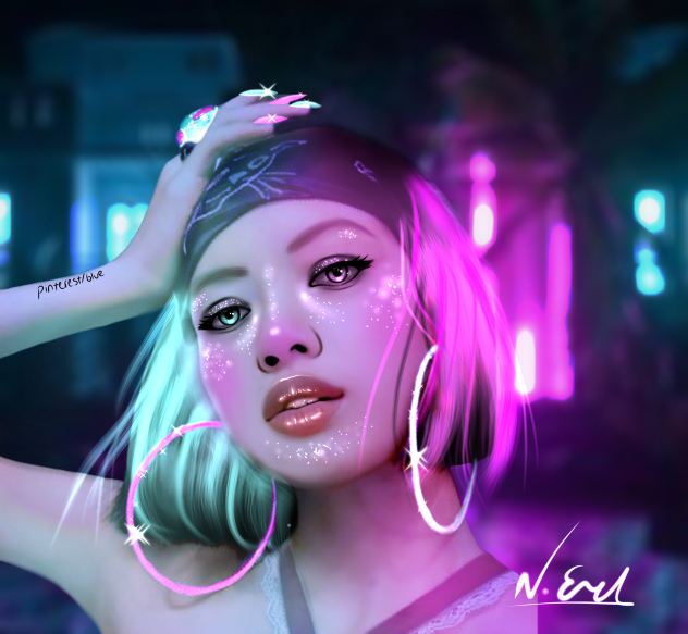 Lisa Neon Edit ibisPaint