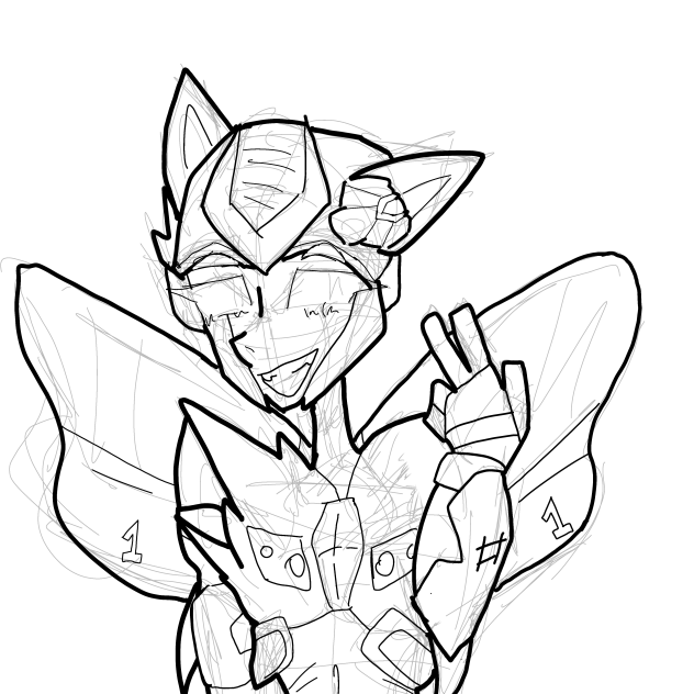 Sirinity van Rjin OC fa! (lineart)