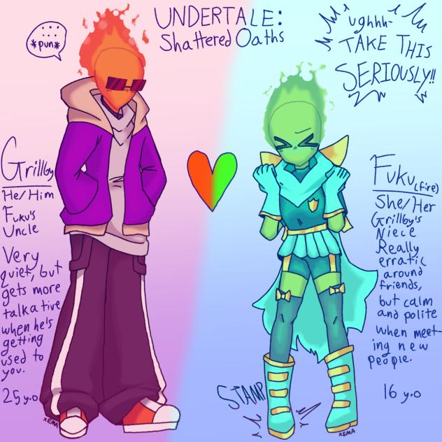 UT-SO Grillby and Fuku Ref Sheet
