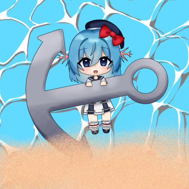 ウパパロン　線画を塗ったもの