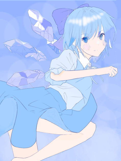 チルノの塗り絵(途中)