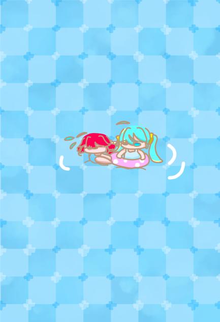 水面が揺れる絵、、、できてる？　妹作