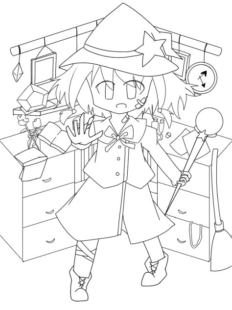 魔法使い【線画】