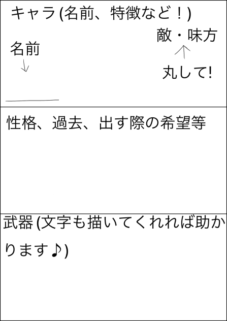 キャラ募よろ