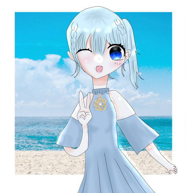 夏風の吹く海