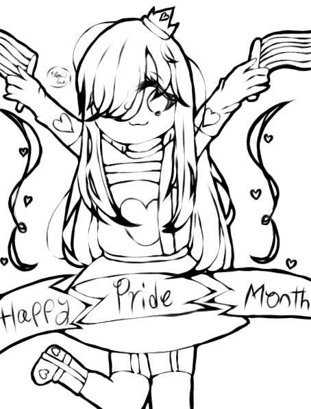 Happy Pride Month Lineart